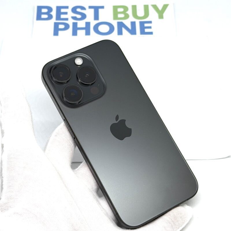 iPhone 15 Pro 128GB zwart /krasvrij /98% batt /garantie