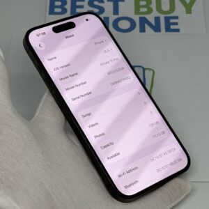 iPhone 15 Pro 128GB zwart /krasvrij /98% batt /garantie