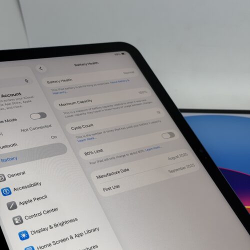 iPad 11e 128GB blauw /krasvrij scherm /100% batt /garantie