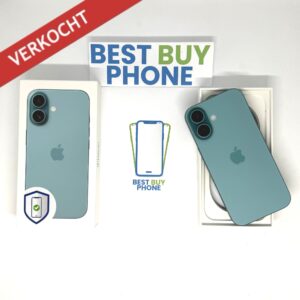 iPhone 16 128GB groen /94% batt /zeer net /garantie