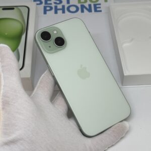 iPhone 15 128GB groen /krasvrij scherm /90% batt /garantie