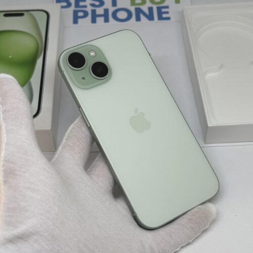 iPhone 15 128GB groen /krasvrij scherm /90% batt /garantie