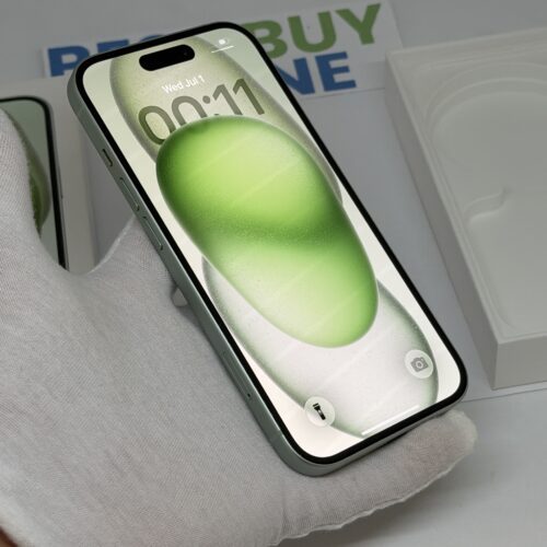 iPhone 15 128GB groen /krasvrij scherm /90% batt /garantie