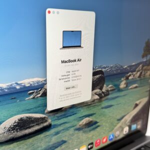 MacBook Air M3 256GB grijs /krasvrij /100% batt /garantie