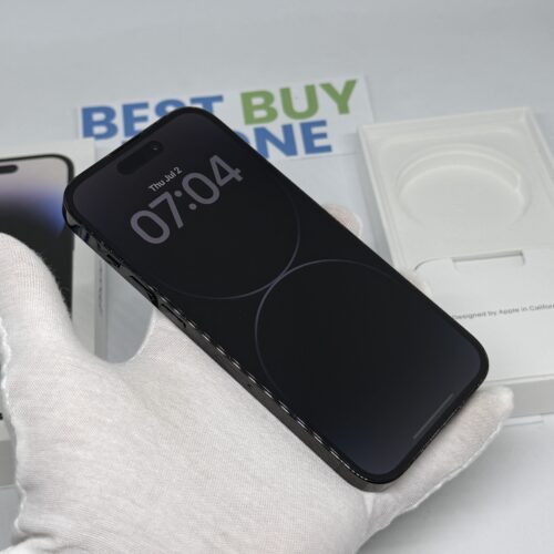 iPhone 14 Pro 128GB zwart /krasvrij glas /100% batt /garantie