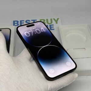 iPhone 14 Pro 128GB zwart /krasvrij glas /100% batt /garantie