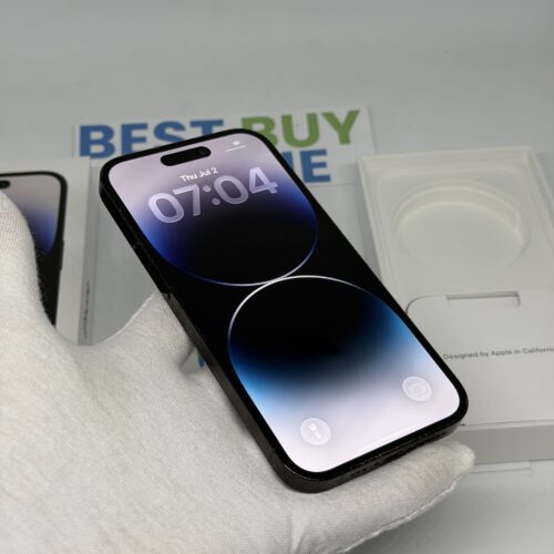 iPhone 14 Pro 128GB zwart /krasvrij glas /100% batt /garantie