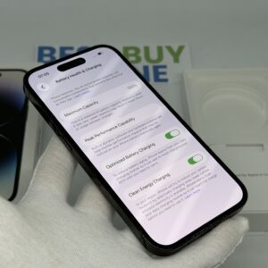 iPhone 14 Pro 128GB zwart /krasvrij glas /100% batt /garantie