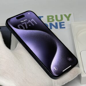 iPhone 15 pro 128GB blauw /krasvrij /90% batt /garantie