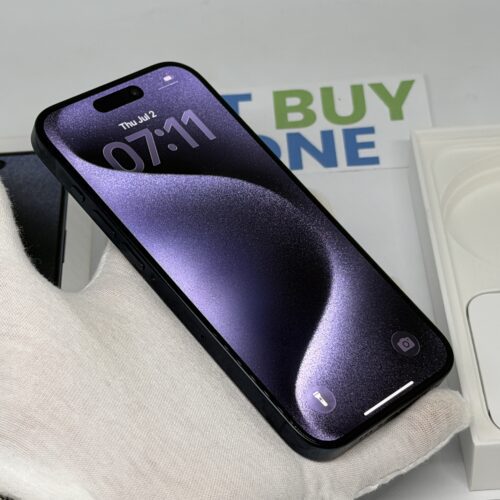 iPhone 15 pro 128GB blauw /krasvrij /90% batt /garantie