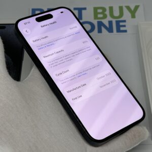 iPhone 15 pro 128GB blauw /krasvrij /90% batt /garantie