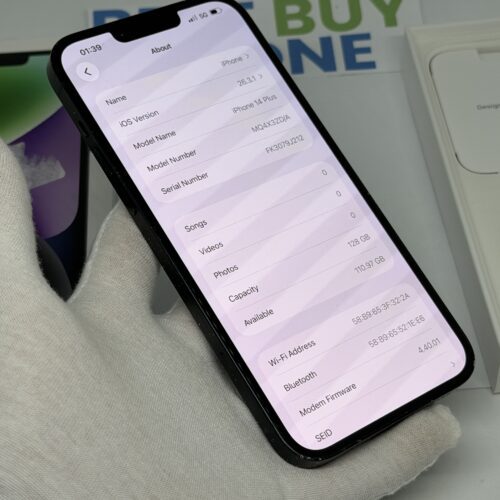 iPhone 14 plus 128GB zwart /zichtbaar gebruikt /90% batt /garantie