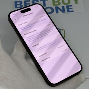 iPhone 15 Pro 128GB zwart /licht gebruikt /100% batt /garantie