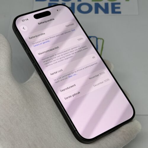 iPhone 17 256GB zwart /E-sim /krasvrij scherm /100% batt /garantie