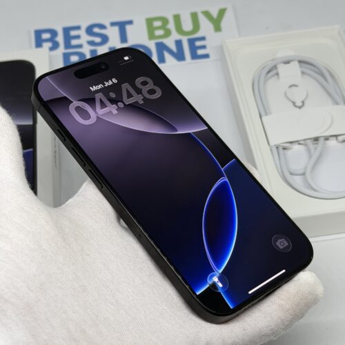 iPhone 16 Pro 128GB zwart /krasvrij scherm /89% batt /garantie