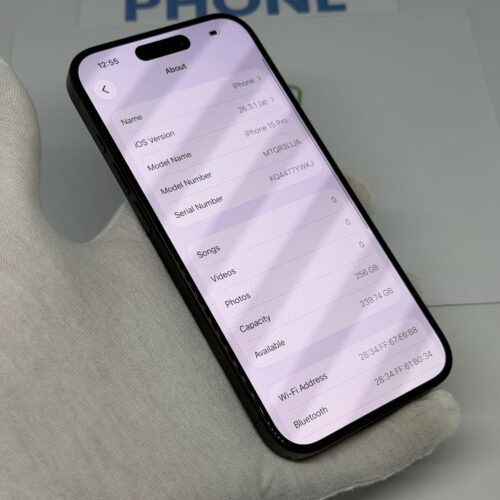 iPhone 15 Pro 256GB zwart /E-sim /krasvrij scherm /88% batt /garantie