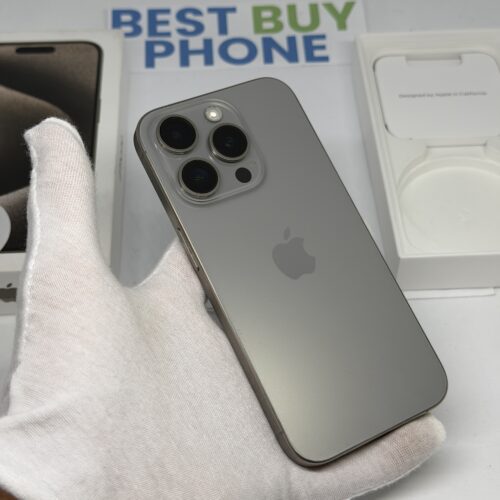 iPhone 15 pro 128GB naturel /krasvrij /91% batt /garantie