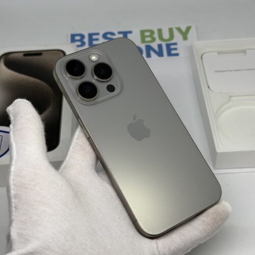 iPhone 15 pro 128GB naturel /krasvrij /91% batt /garantie