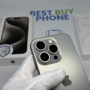 iPhone 15 pro 128GB naturel /krasvrij /91% batt /garantie