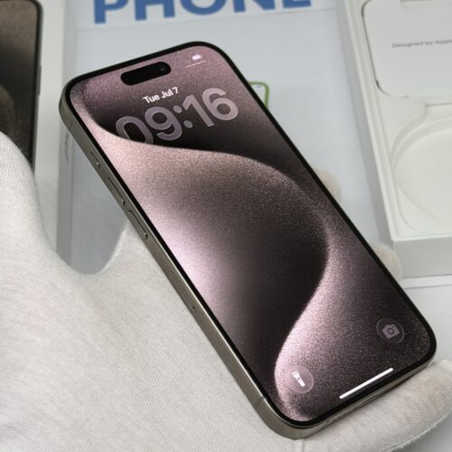 iPhone 15 pro 128GB naturel /krasvrij /91% batt /garantie