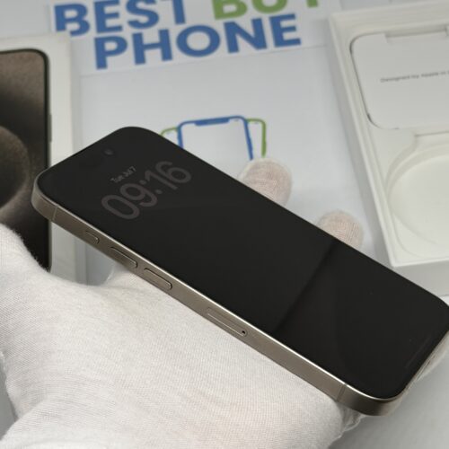 iPhone 15 pro 128GB naturel /krasvrij /91% batt /garantie