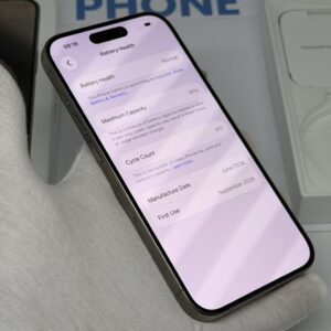 iPhone 15 pro 128GB naturel /krasvrij /91% batt /garantie