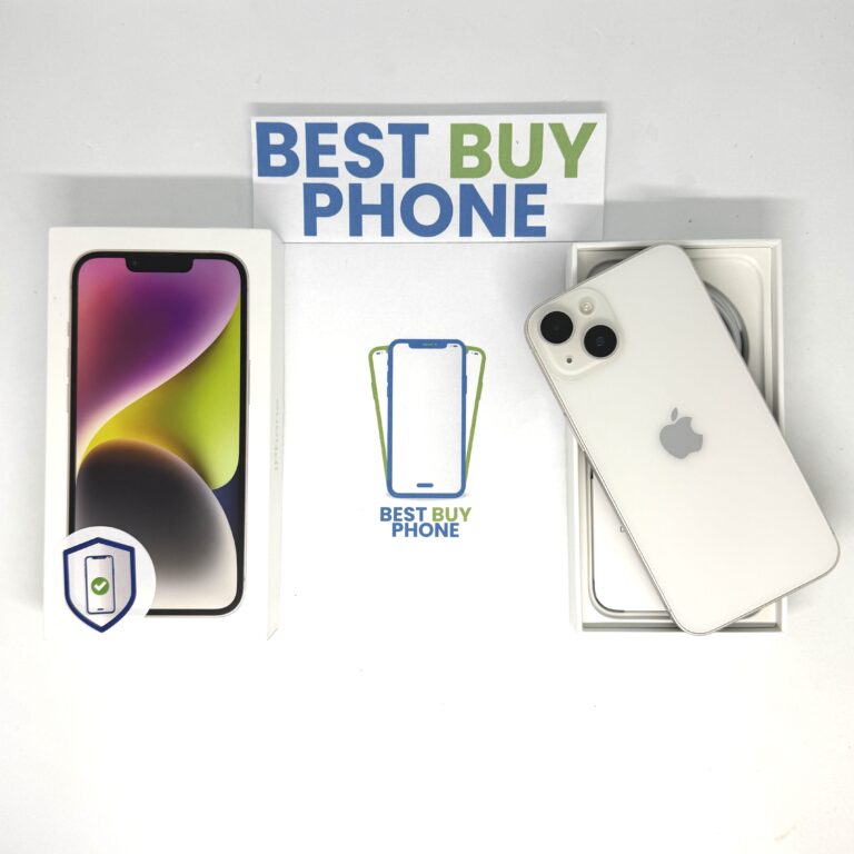 iPhone 14 256GB wit /87% batt /krasvrij glas /garantie