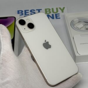 iPhone 14 256GB wit /87% batt /krasvrij glas /garantie