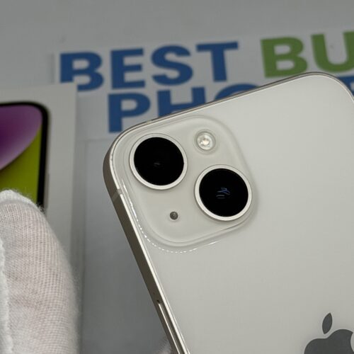 iPhone 14 256GB wit /87% batt /krasvrij glas /garantie