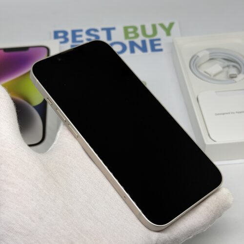 iPhone 14 256GB wit /87% batt /krasvrij glas /garantie