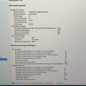 MacBook Pro M1 256GB grijs /licht gebruikt /94% batt /garantie
