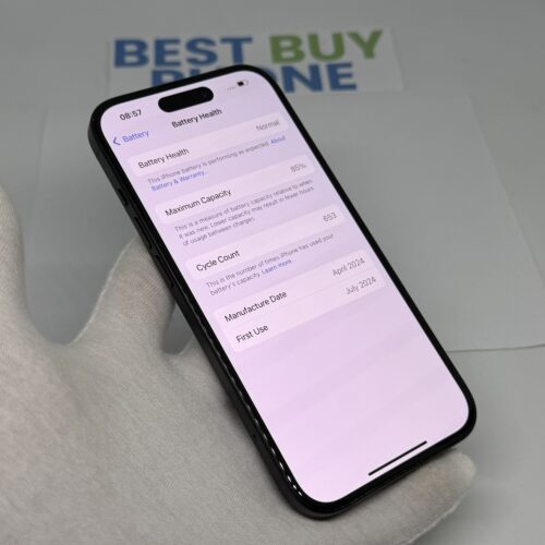 iPhone 15 128GB zwart /krasvrij scherm /85% batt /garantie