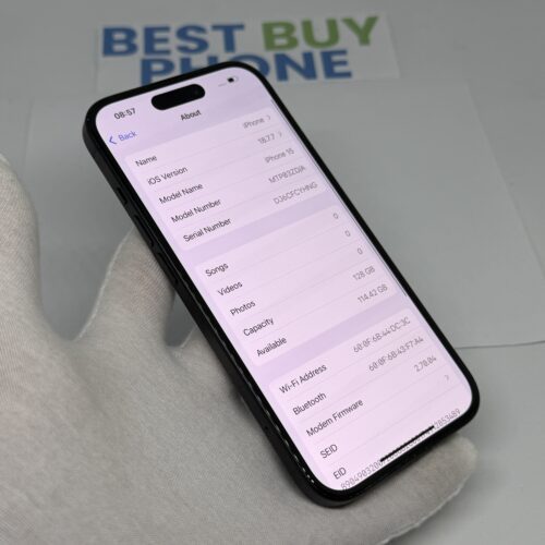 iPhone 15 128GB zwart /krasvrij scherm /85% batt /garantie