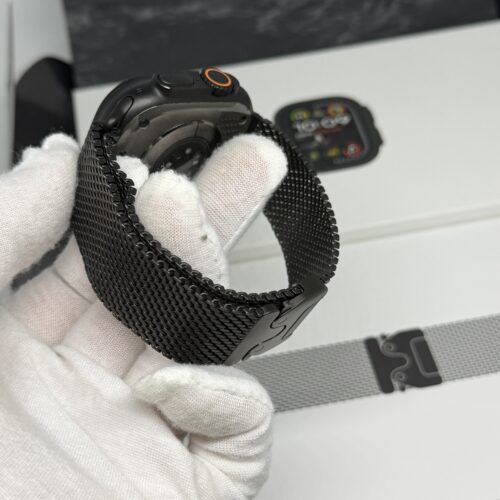 Apple Watch Ultra 2 zwart Milanese band /krasvrij /99% batt /garantie