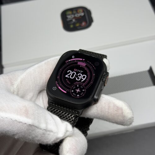 Apple Watch Ultra 2 zwart Milanese band /krasvrij /99% batt /garantie
