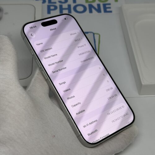 iPhone 17 256GB wit /100% batt /krasvrij /garantie