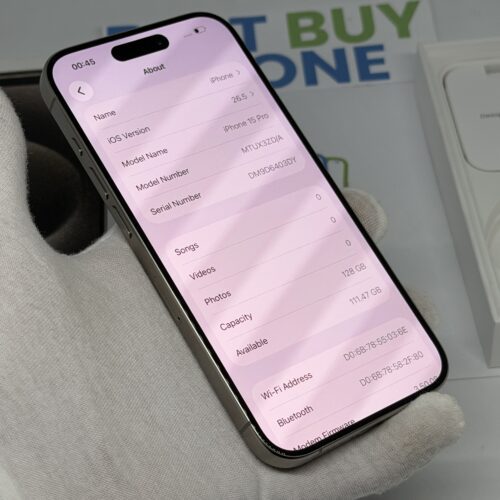 iPhone 15 pro 128GB grijs /zeer net /88% batt /garantie