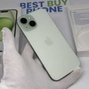 iPhone 15 128GB groen /100% batt /krasvrij /garantie