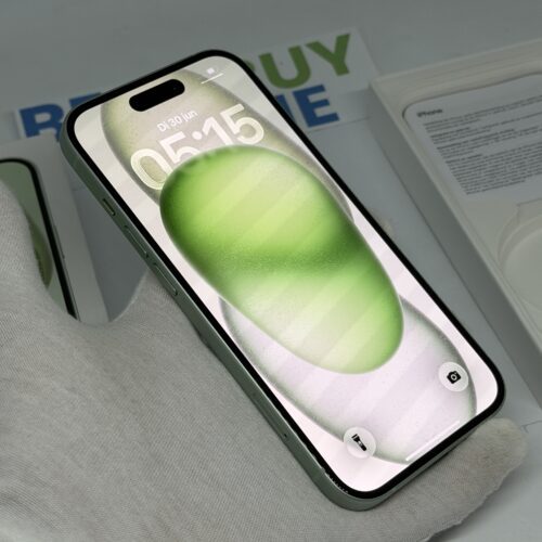 iPhone 15 128GB groen /100% batt /krasvrij /garantie