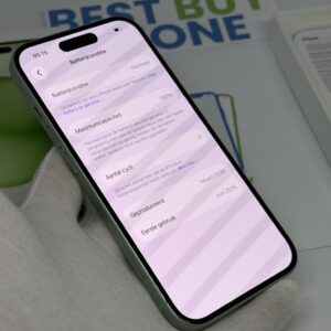 iPhone 15 128GB groen /100% batt /krasvrij /garantie