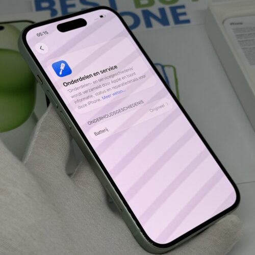 iPhone 15 128GB groen /100% batt /krasvrij /garantie