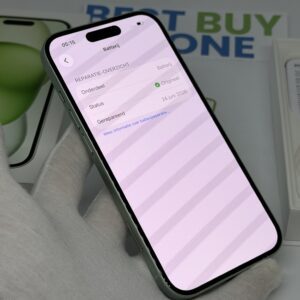 iPhone 15 128GB groen /100% batt /krasvrij /garantie