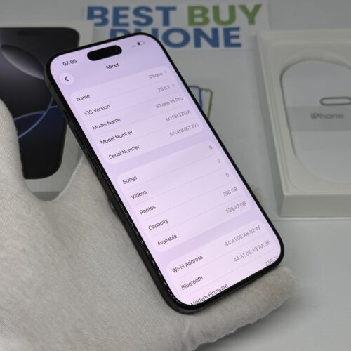 iPhone 16 Pro 256GB zwart /zeer net /93% batt /garantie