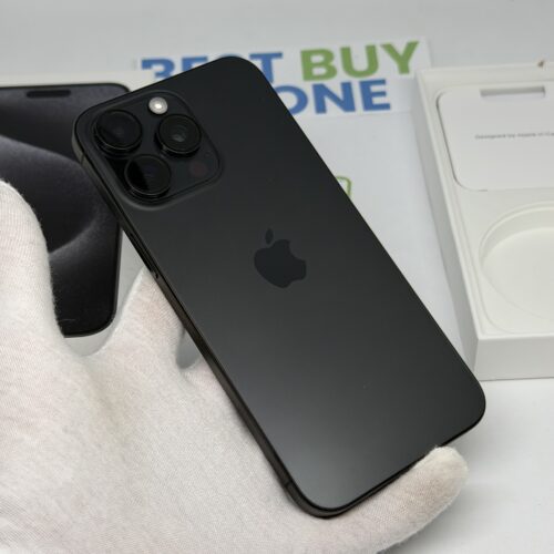 iPhone 15 Pro Max 256GB zwart /zeer net /93% batt /garantie