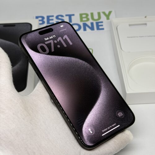 iPhone 15 Pro Max 256GB zwart /zeer net /93% batt /garantie