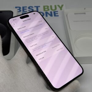 iPhone 15 Pro Max 256GB zwart /zeer net /93% batt /garantie