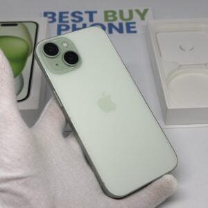 iPhone 15 256GB groen /licht gebruikt /89% batt /garantie