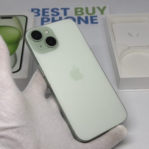 iPhone 15 256GB groen /licht gebruikt /89% batt /garantie