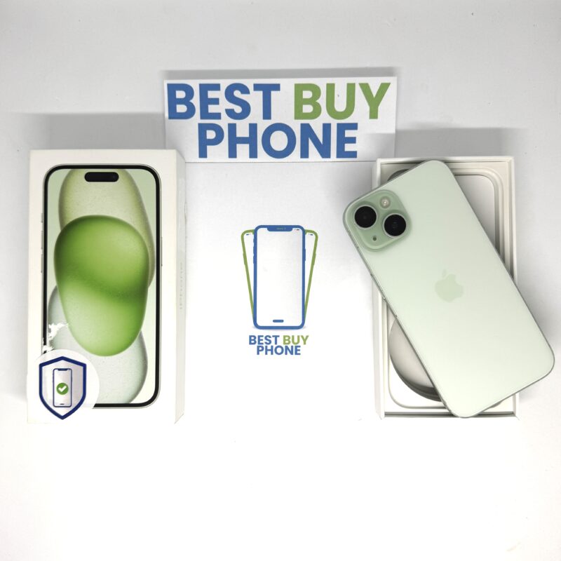 iPhone 15 256GB groen /licht gebruikt /89% batt /garantie