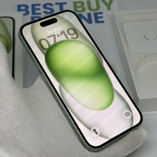 iPhone 15 256GB groen /licht gebruikt /89% batt /garantie